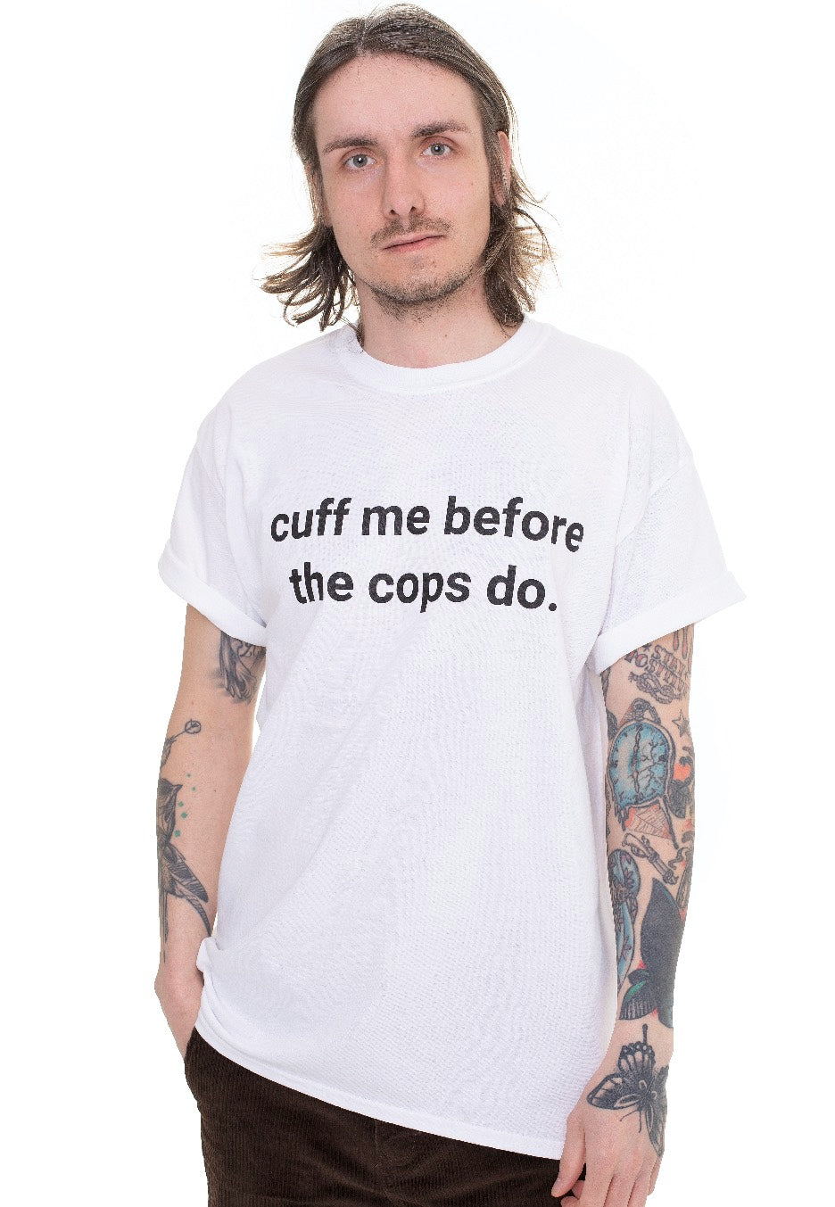 Dancitee - Cuff Me White - T-Shirt | Men-Image