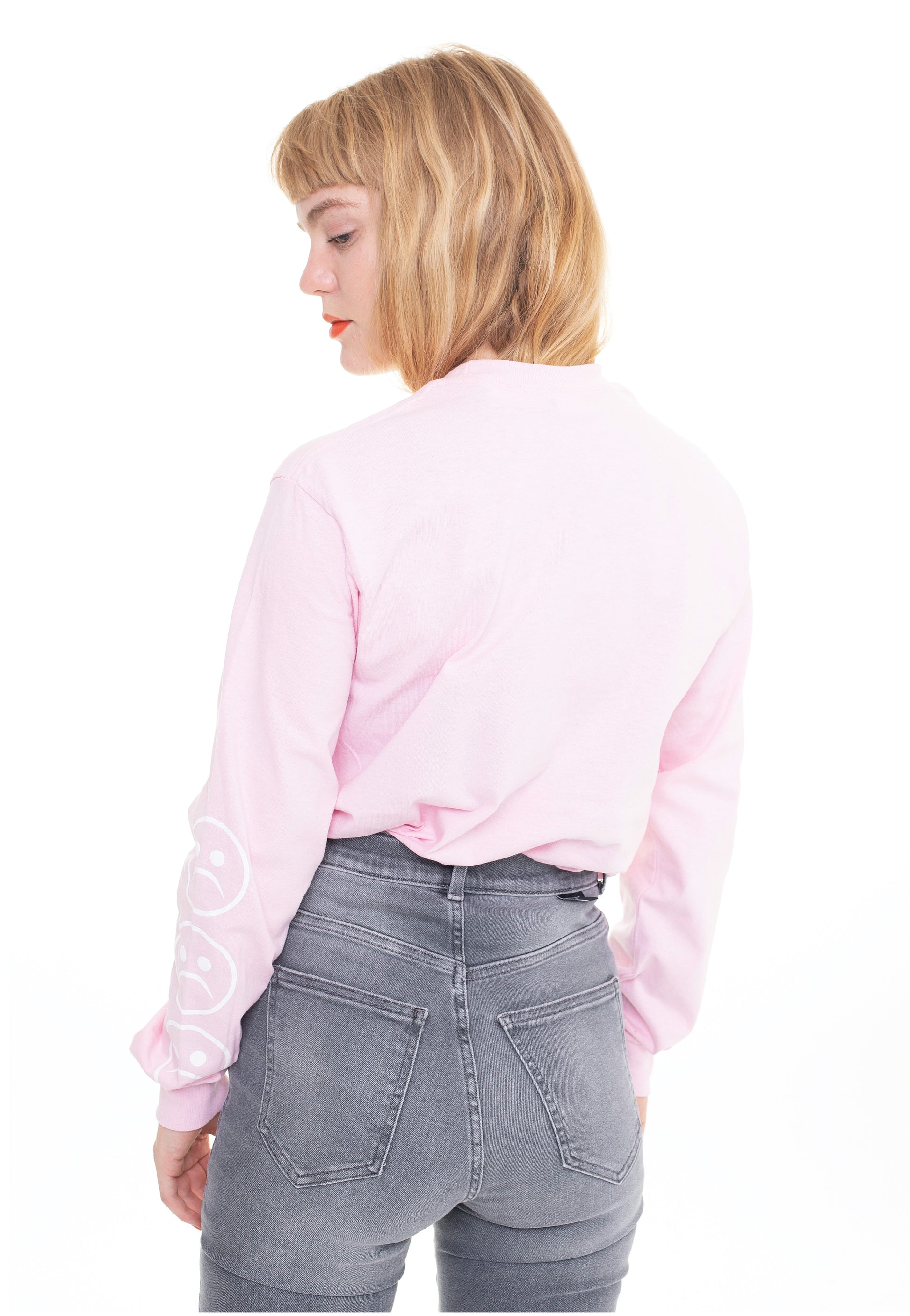 Dancitee - Sad Smiley Pink - Longsleeve | Men-Image